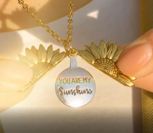 Girasol "You Are My Sunshine"-halsband med förvaringspåse
