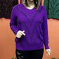 Hot Sale  Kvinnor's V-Neckline Casual Clothing med långa ärmar (49%rabatt)