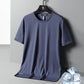 T-shirt med rund hals i issilke