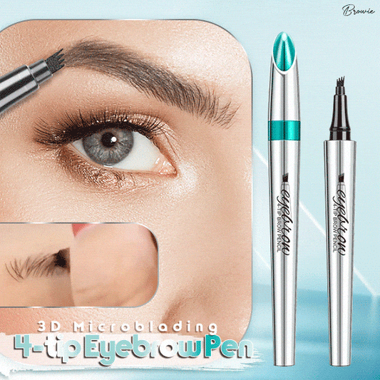 🔥KÖP 1, FÅ 1 GRATIS! ✨3D Vattentät Microblading Ögonbrynspenna - 4-Spets Design - Långvarig 36 Timmar