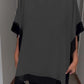 Kontrastfärgad patchwork casual topp