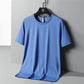 T-shirt med rund hals i issilke