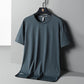 T-shirt med rund hals i issilke