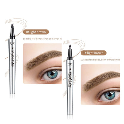 🔥KÖP 1, FÅ 1 GRATIS! ✨3D Vattentät Microblading Ögonbrynspenna - 4-Spets Design - Långvarig 36 Timmar
