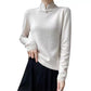 Vinter halv turtleneck retro tröja med spänne stickad tröja Köp 2 gratis frakt