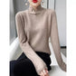 Vinter halv turtleneck retro tröja med spänne stickad tröja Köp 2 gratis frakt