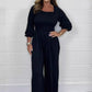 Jumpsuit med elastisk midja sommar för kvinnor