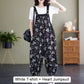 Avslappnad och lös tvådelad uppsättning - jumpsuit med fickor och enfärgad t-shirt