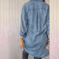 Kampanj - 49% rabatt - Faux Denim Bekväm lång kappa Skjorta