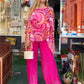 Ladies Sommar Färgglad Cool Chiffong Tvådelat Set
