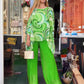 Ladies Sommar Färgglad Cool Chiffong Tvådelat Set
