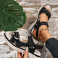Wedge-sandaler med kardborreband för kvinnor