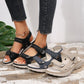 Wedge-sandaler med kardborreband för kvinnor