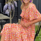 Kvinnors söta vintage blomsterklänning