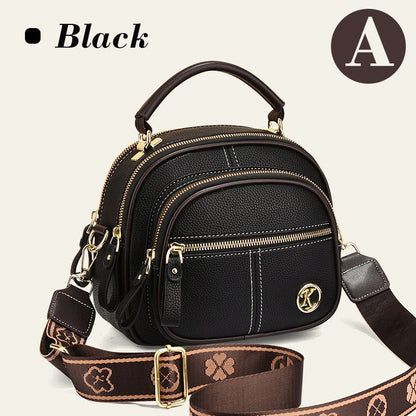 🔥het försäljning🔥Klassisk crossbody-väska i läder med flera fack och funktioner