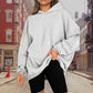 Fleece sweatshirt med överdimensionerad huva för kvinnor Långärmad fritidskläder
