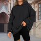 Fleece sweatshirt med överdimensionerad huva för kvinnor Långärmad fritidskläder