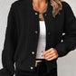 Ensfarget cardigan med knapper