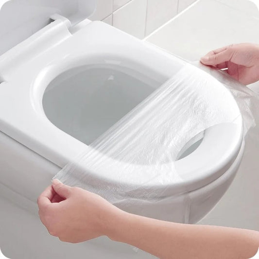 🔥 🧻Engångsskydd i plast för toalettsitsar – Inga fler bekymmer om offentliga toaletter👋