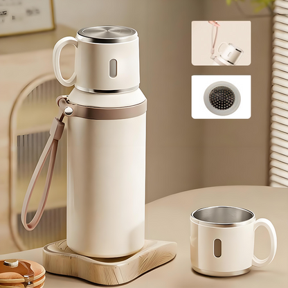 💥Nyårserbjudande 50 % ☕💧 Vakuumisolerad rostfri flaska 600 ml – Perfekt temperatur hela dagen!