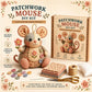 🧵🐭 Vintage lapptäcksmus DIY-kit – Allt inkluderat & perfekt för nybörjare!