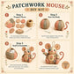 🧵🐭 Vintage lapptäcksmus DIY-kit – Allt inkluderat & perfekt för nybörjare!