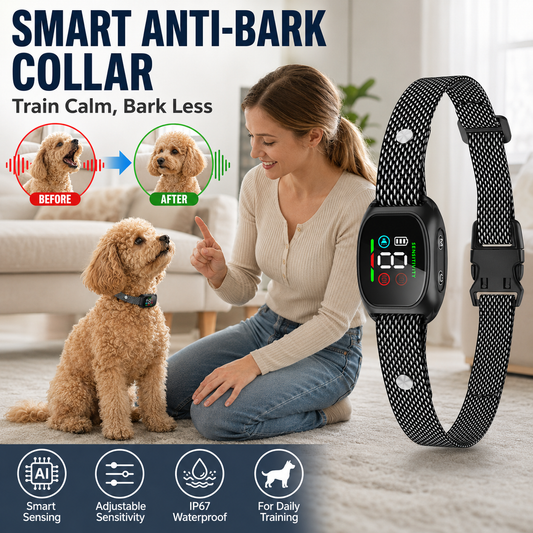 🐶 50% RABATT NU! 🐶 Smart anti-skallhalsband för hundar – stötfri träning, vibration & pip, smart filter & vattentät – perfekt för skonsam och effektiv hundträning 🐾✨